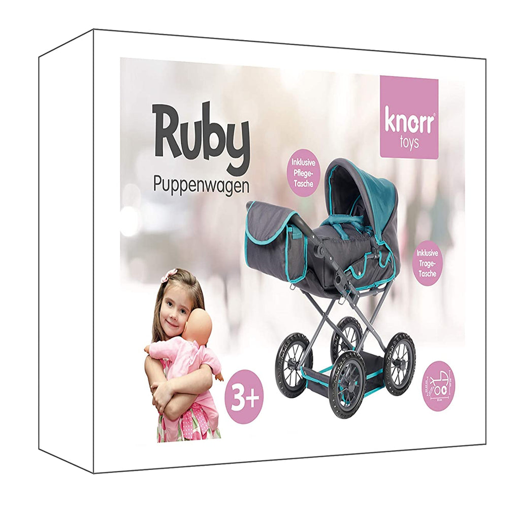 Szary wózek dla lalek Ruby KnorrToys 63184