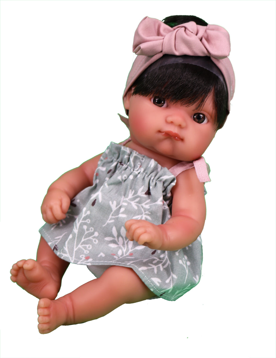 Lalka szatynka Mufly 21 cm w sukience Antonio Juan 85313_11