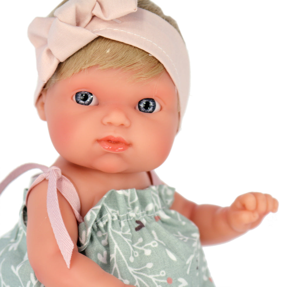 Lalka blondynka Mufly 21 cm w sukience Antonio Juan 85313_2