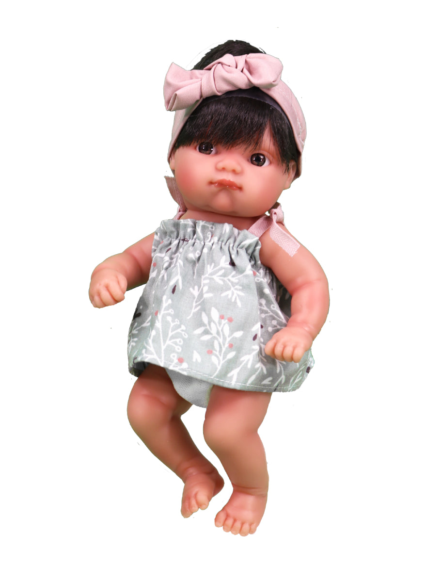 Lalka szatynka Mufly 21 cm w sukience Antonio Juan 85313_11